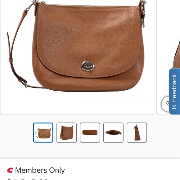 Coach Pebble Leather Crossbody in Warm Chestnut - Picture 8 of 9
